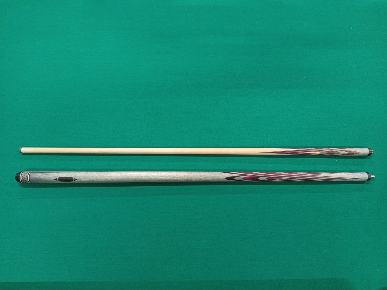 Кий Пирамида #19 Серый граб, чёрный граб, амарант.